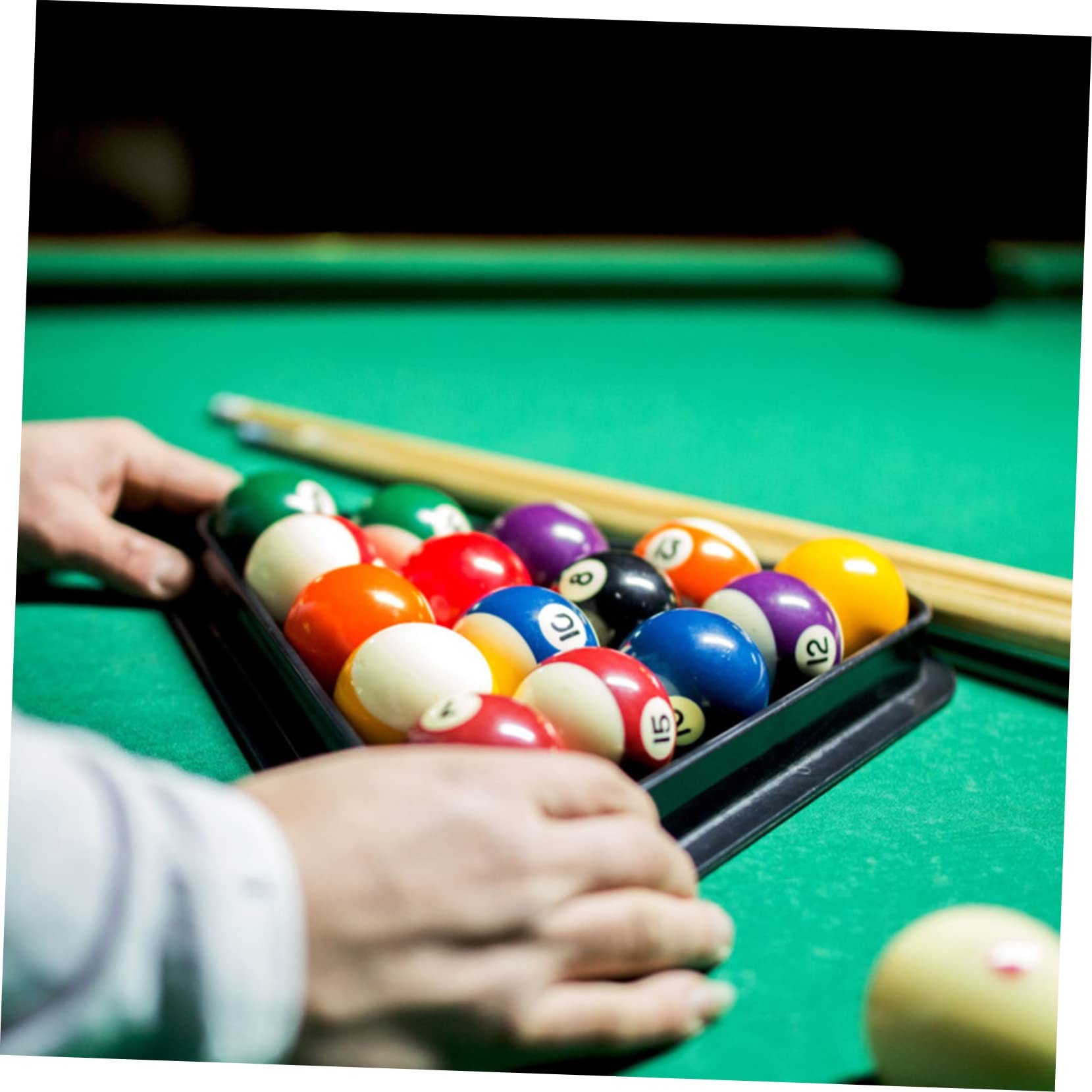 Milisten 1set Triangle Billiard Rack Durable Plastic Pool Table Holder for Easy Positioning Design for Billiard Games Community Centers 2pcs