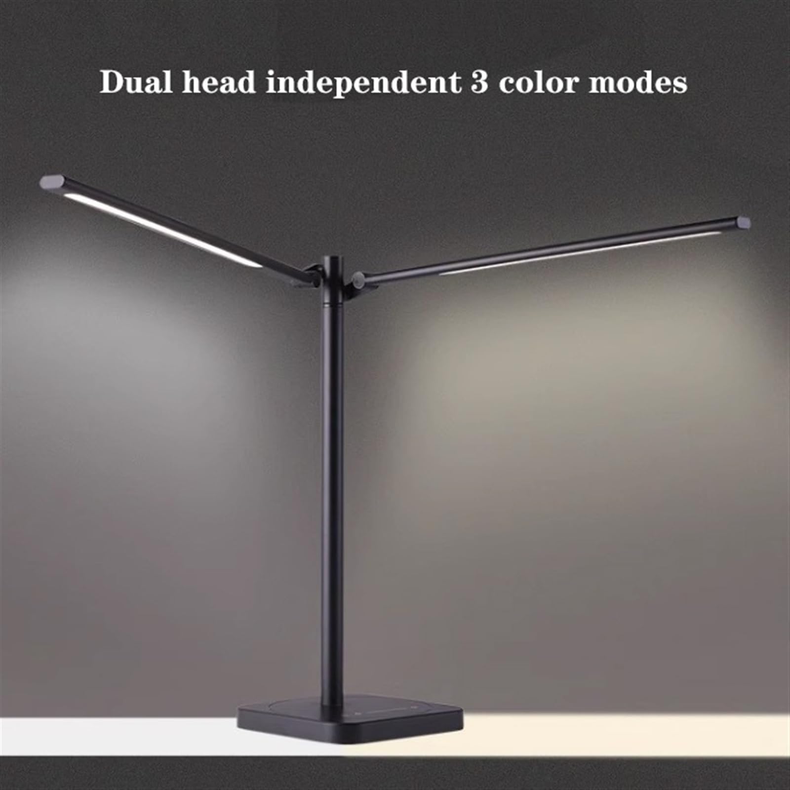 Lampada da Comodino per Ufficio Lampada da scrivania a LED con doppio braccio oscillante, lampada da scrivania pieghevole regolabile da 15 W, lampada da tavolo dimmerabile al tocco con 3 modalità di i