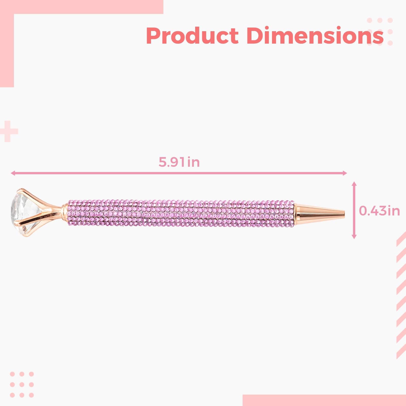 15 penne a sfera con strass, in metallo, con grande top con strass di cristallo, penne multicolore per Natale, compleanno, ufficio, materiale scolastico, set regalo per colleghi