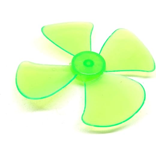 INVENTO 1 Pcs 4 Blade 60mm Fan Propeller Prop fit for 2mm Shaft DC Motor Hobby DIY Science Projects