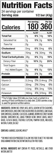 Vista 5 de Probar - Barra alimenticia no transgénica, sin gluten, certificado orgánico, saludable, ingredientes de alimentos integrales a base de plantas