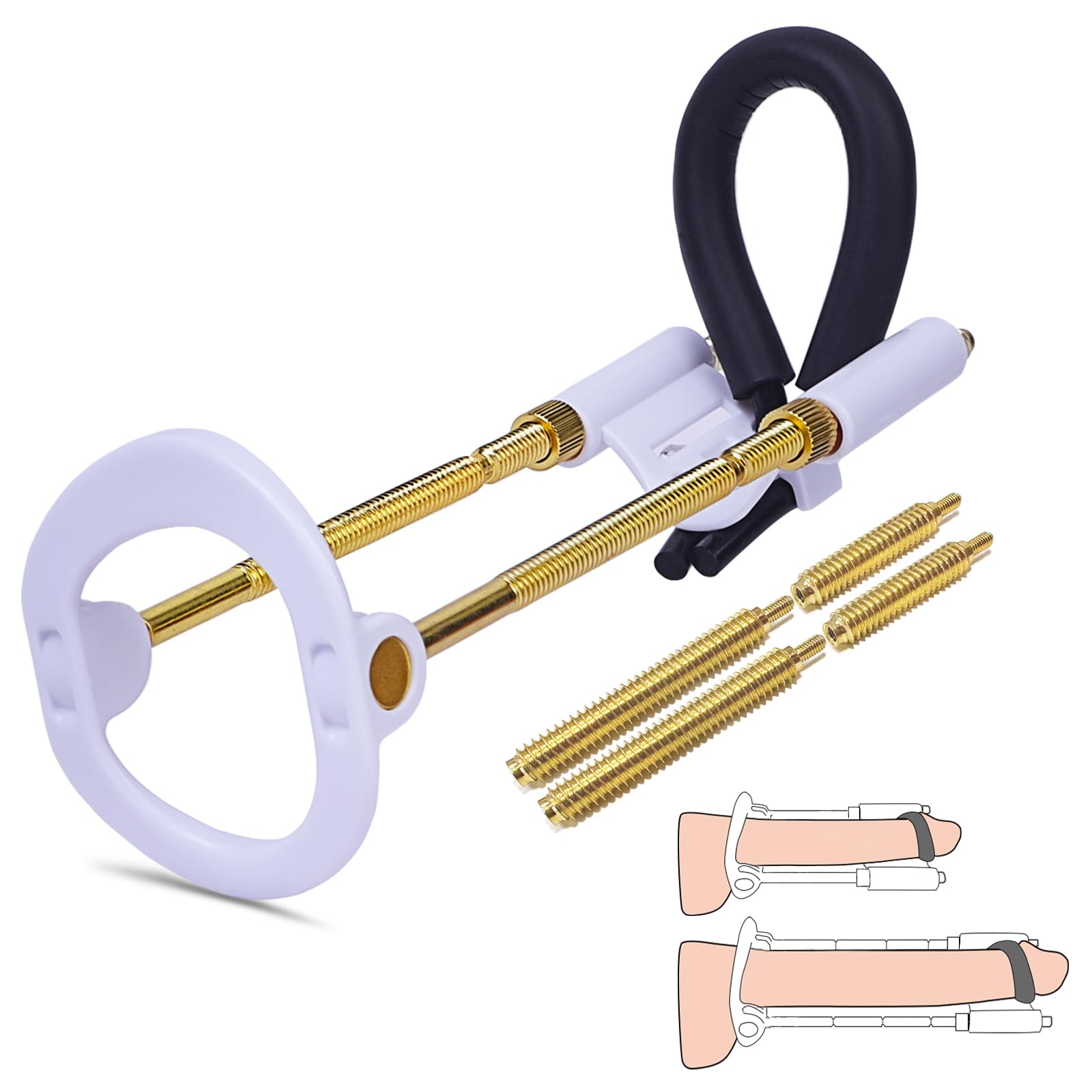 Penis Extender Stretcher Kit, Penis Pump Sex Toys for Men, Penis Enlarger Stretcher Exercise, Wearable Adjustable Traction Penis Training Device Set, Male Penis Extension Training Device, Male Sex Toy