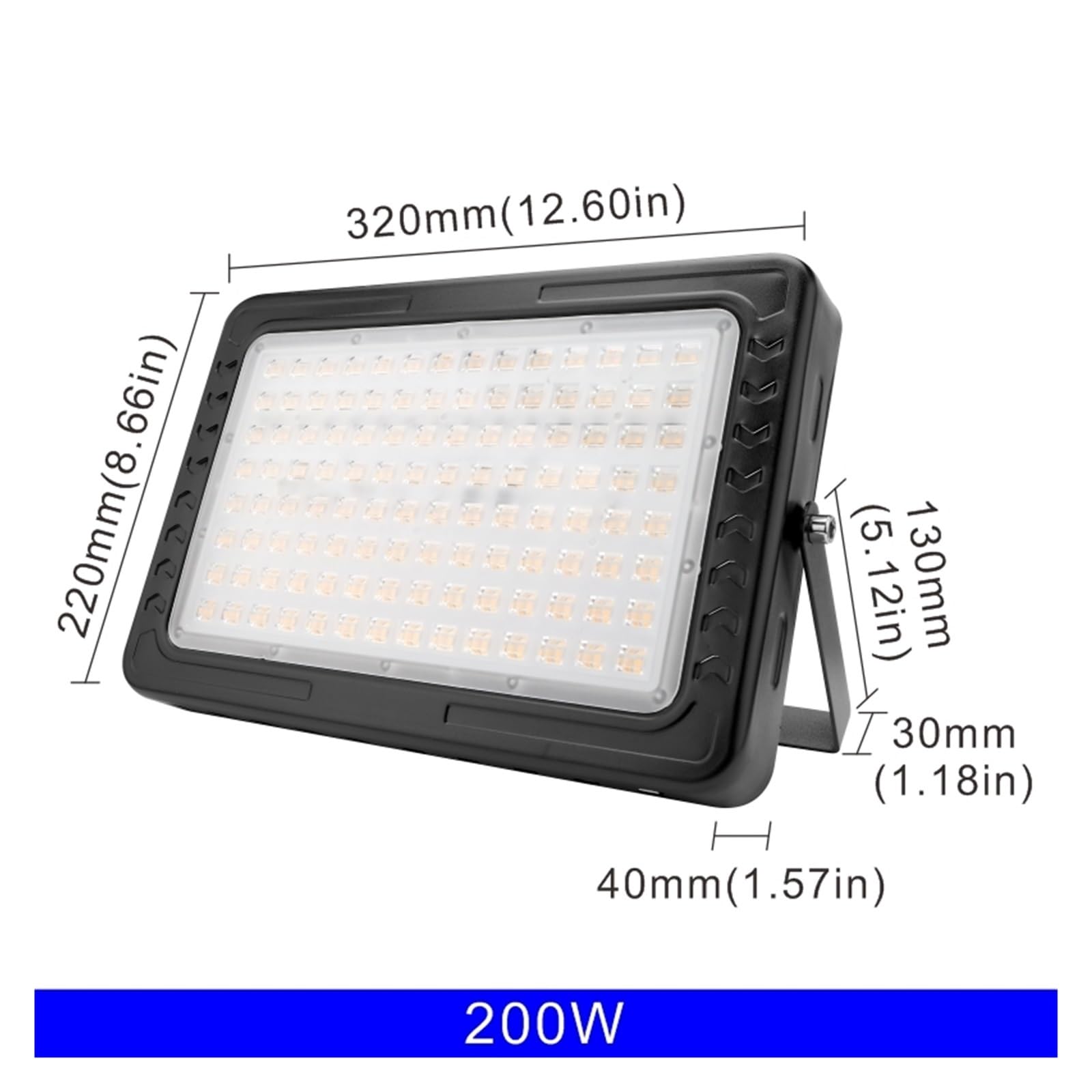 Focos LED Światło Halogenowe 200W 150W 100W 50W Oświetlenie Zewnętrzne Reflektor IP67 Nowoczesny Wodoodporny Reflektor Reflektor Lampa Ogrodowa(Warm white,200W)
