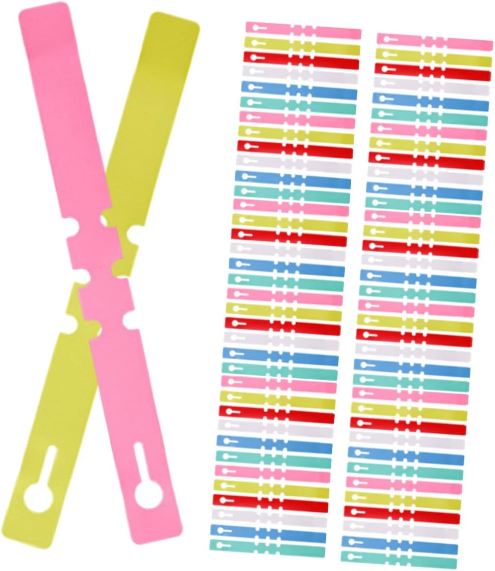 1200pcs Waterproof Plastic Plant Labels Garden Tags with Adjustable Hanging Rings, Multi-Color Sturdy Markers for Outdoor Nursery and Plant Identification