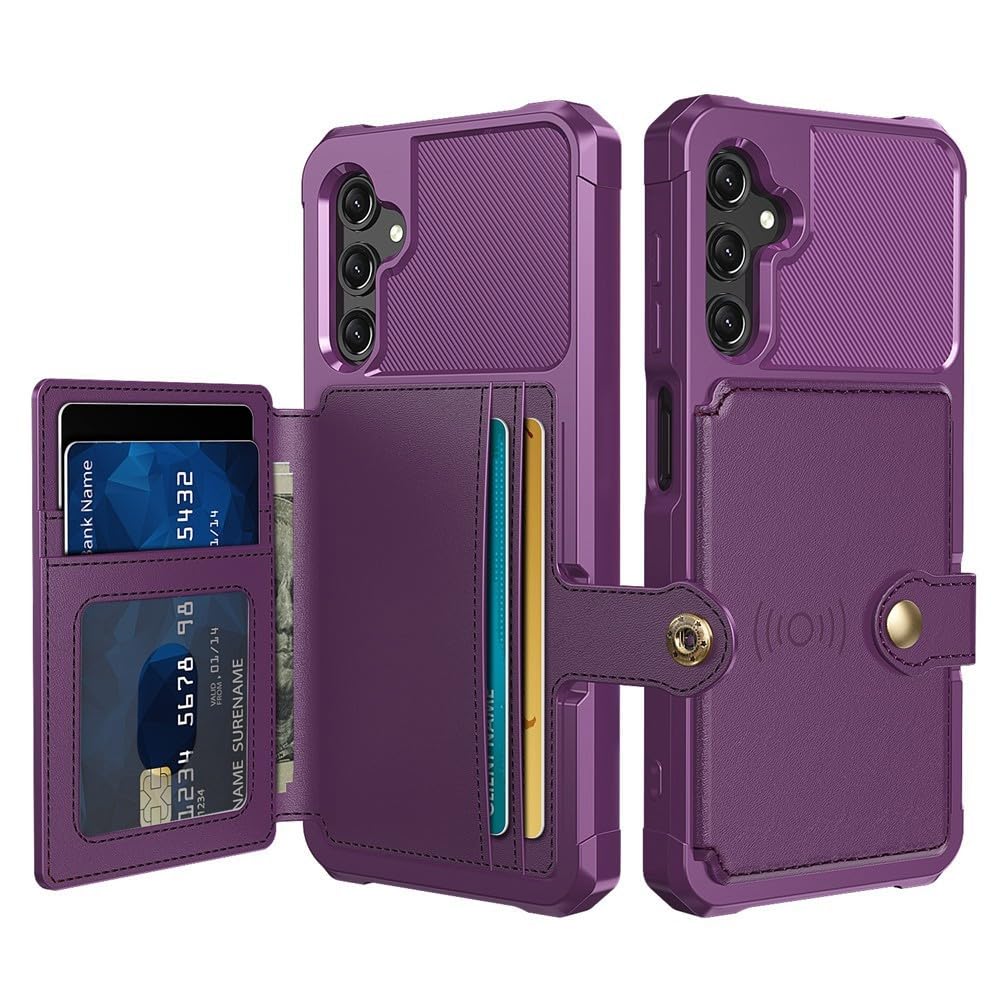 Coque Galaxy S25 Ultra portefeuille violet fin des écrans rayés