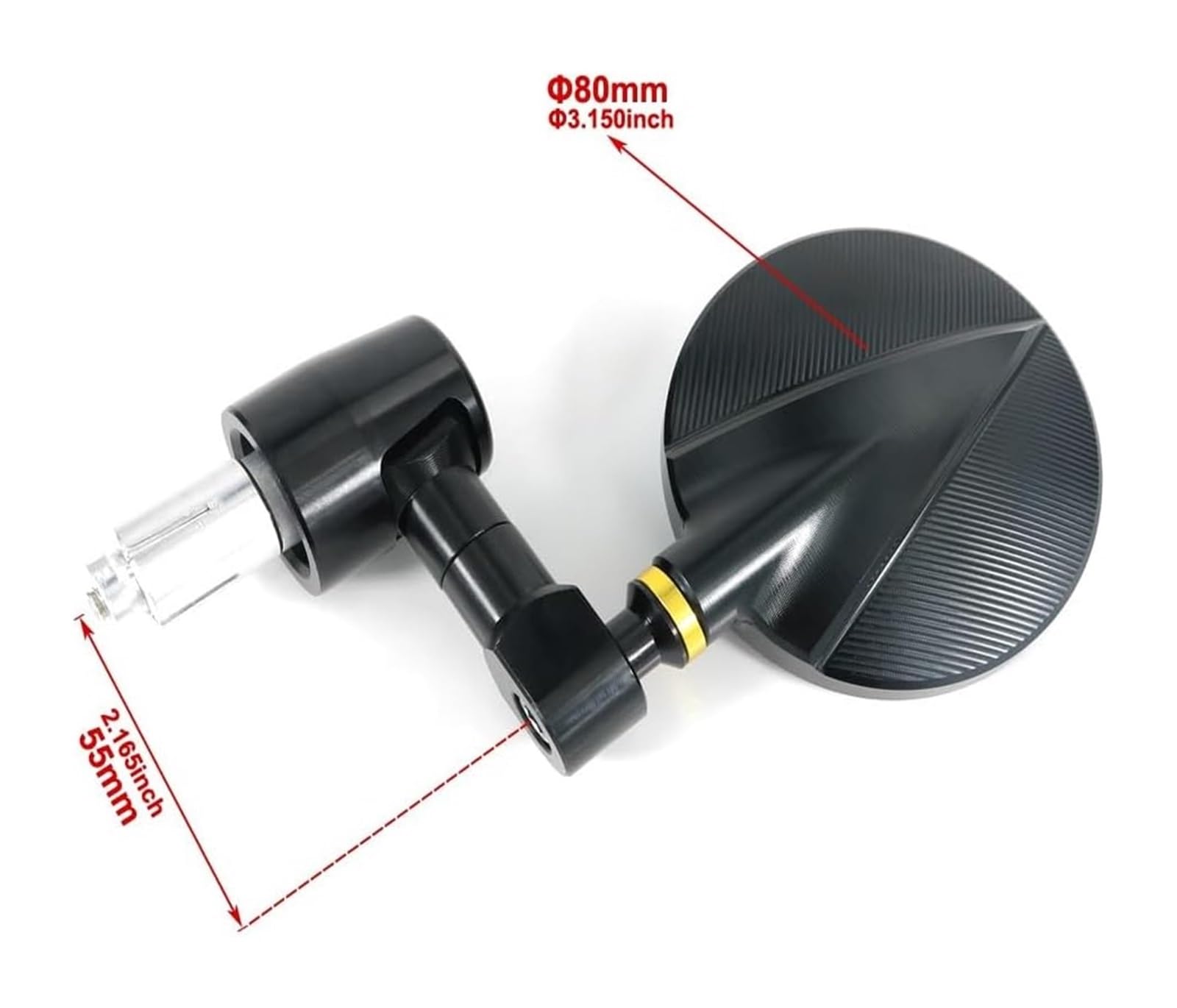 Motocicleta para Yamaha para MT-07 para MT-09 para MT10 FZ1/FZS1000 para Fazer FZ6 para FZ6R XJ6 Espejos Retrovisores Manillar Espejo Retrovisor(Oro)