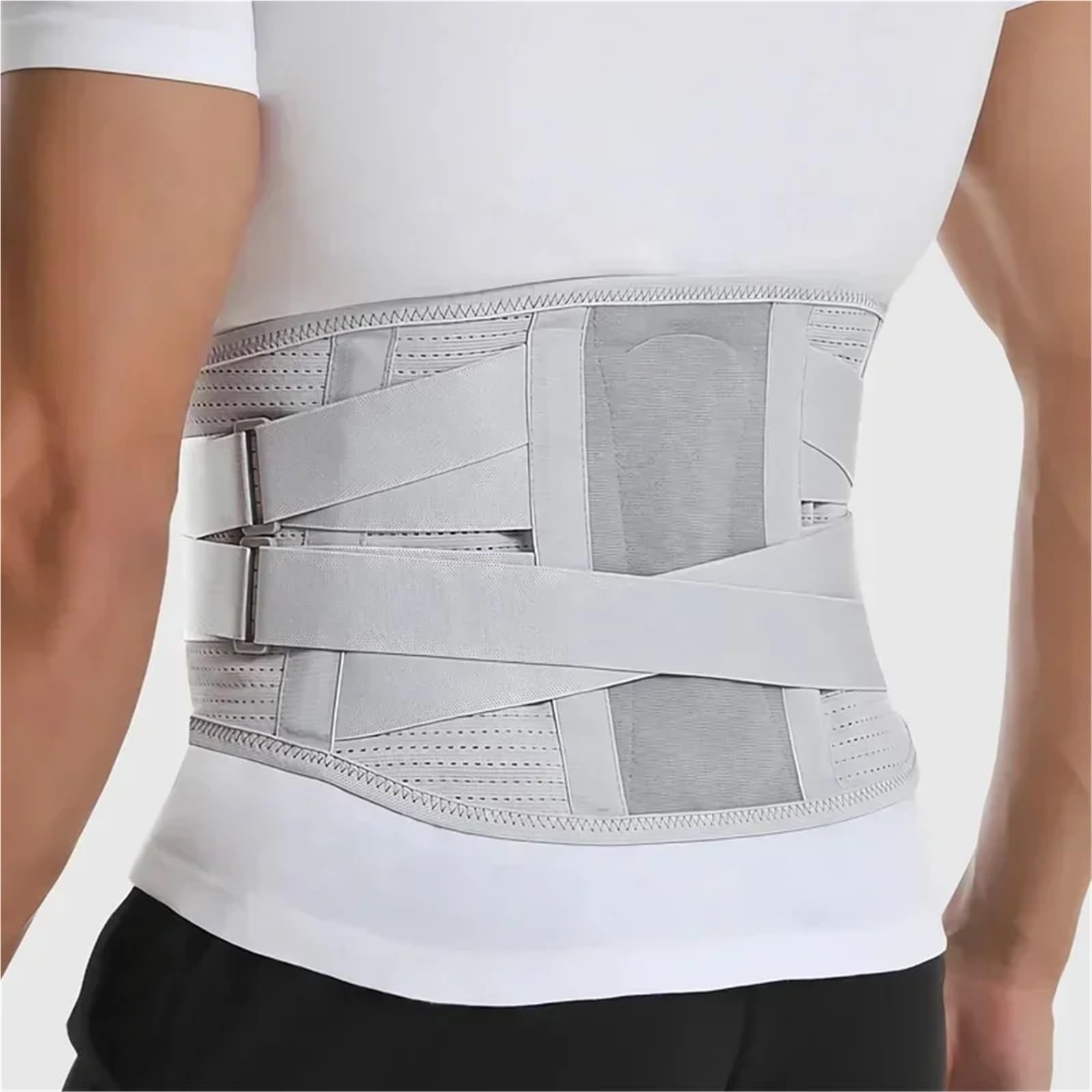 Faja de soporte para la espalda Faja lumbar for dolor con almohadilla extraíble, cinturón de soporte for hombres y mujeres(L)