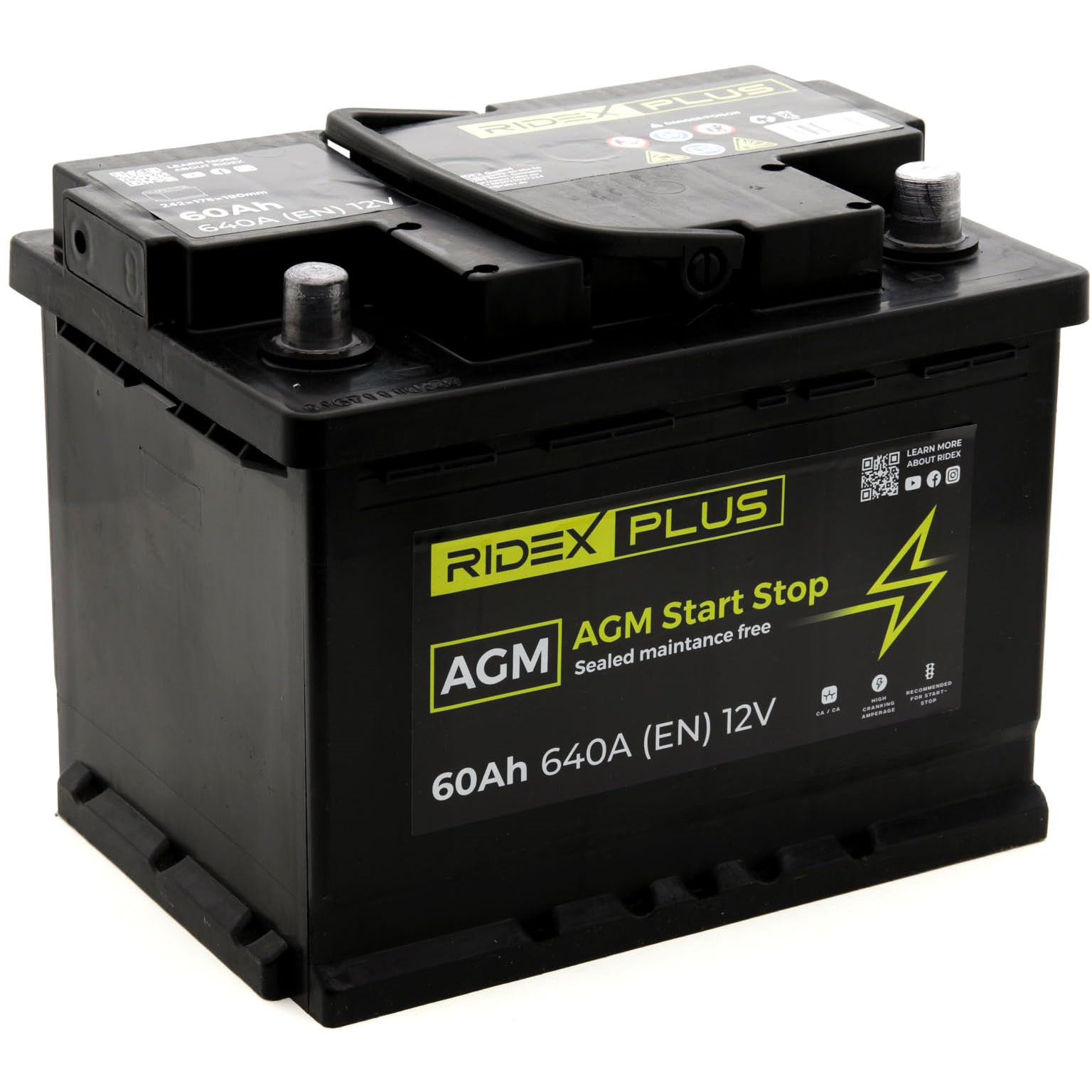 RIDEX PLUS 1S0037P Batteria Compatibilità con PEUGEOT 208 I Hatchback CA, CC