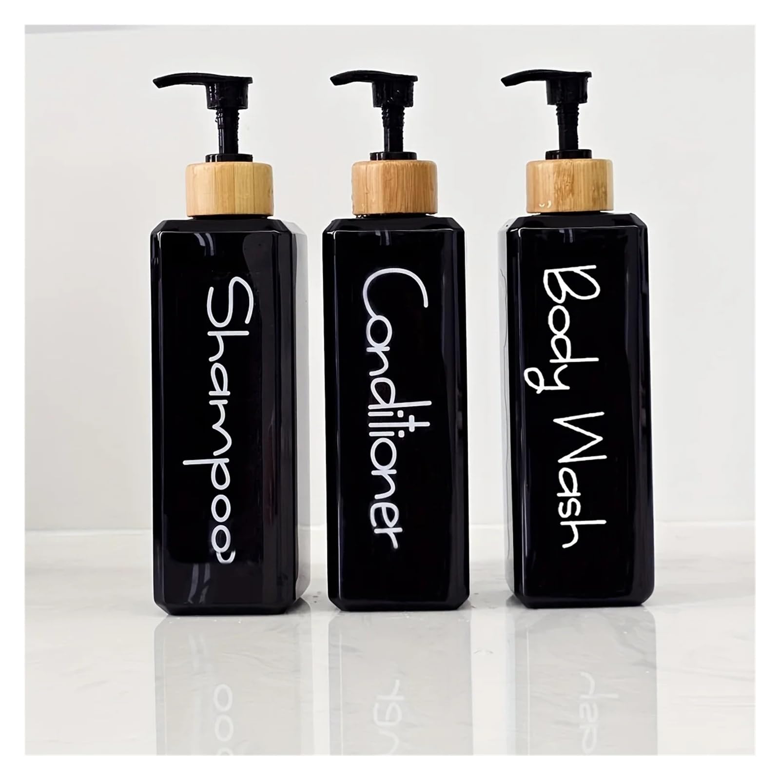 Pump Bottle Dispenser 3PCS Bathroom Refillable Lotion Bottle for Shower Bath Shampoo Soap Conditioner