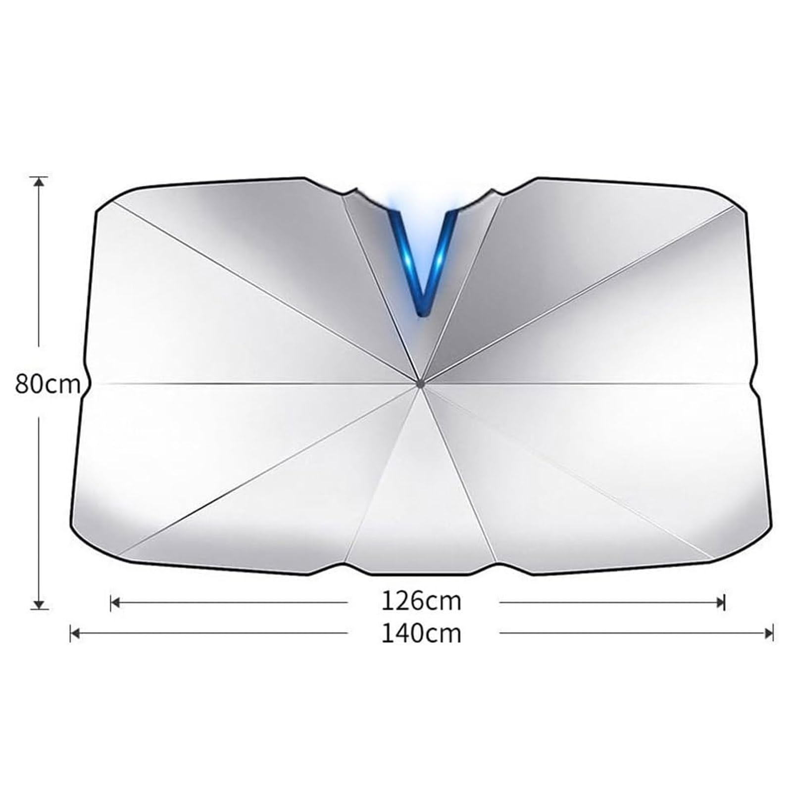 MaKeMoney Sonnenschutz Auto Frontscheibe FüR Land Rover Discovery Sport 2015-2026, Sonnenblende Vorne Faltbar Blockiert UV-Strahlen Zubehör,B/140cm*80cm