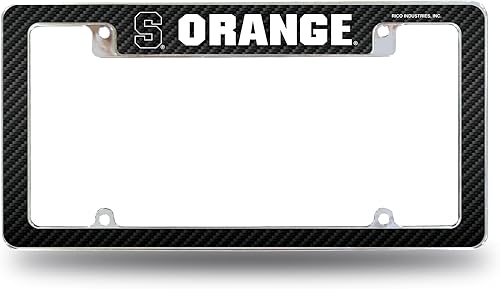 Miniatura 40 de Rico Industries NCAA Carbon Fiber 12" x 6" Chrome All Over Automotive License Plate Frame for Car/Truck/SUV