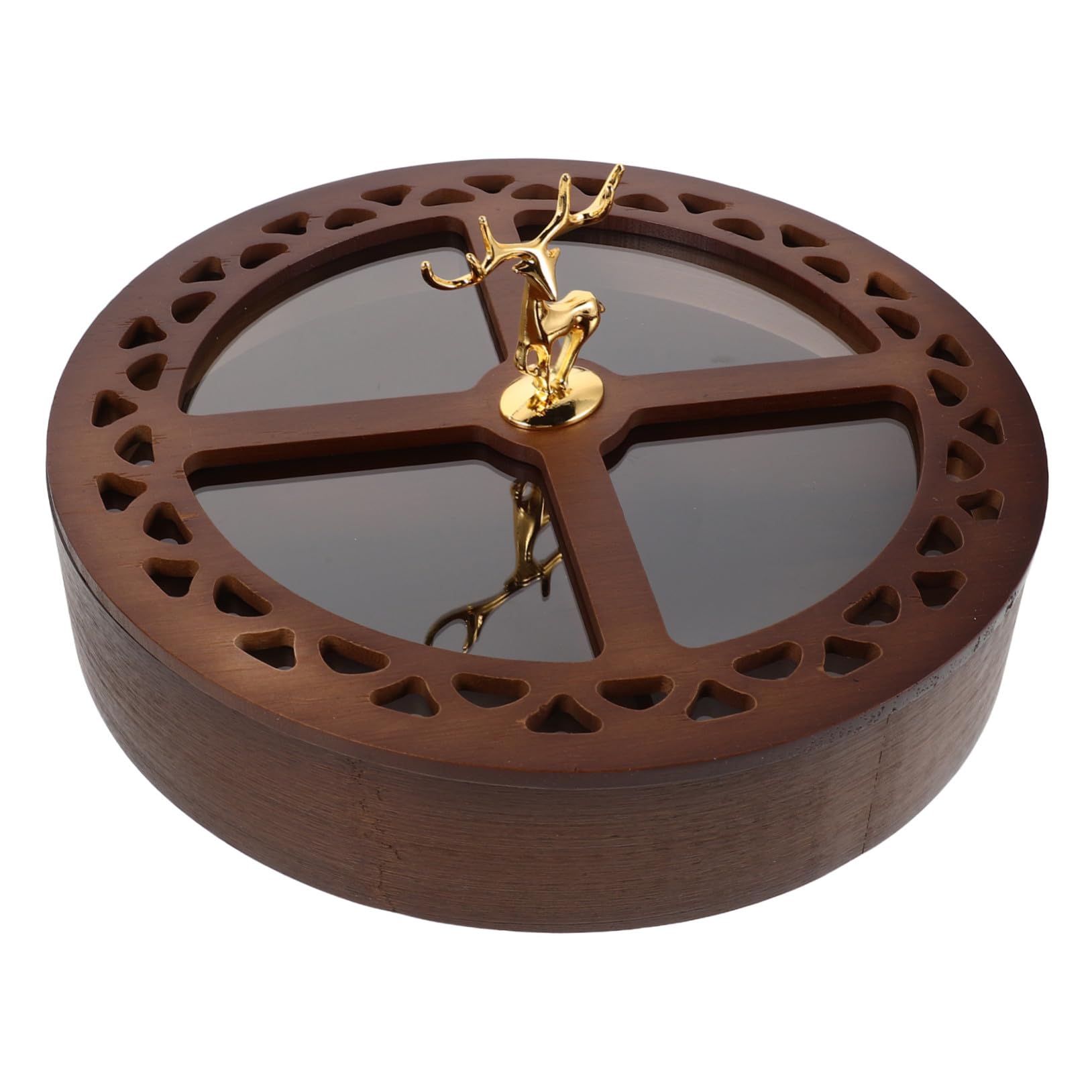IMIKEYA Boîte à Noix à Compartiments avec Couvercle Transparent Plateau Divisé pour Fruits Secs Bonbons et Noix Organisateur de Rangement Multifonction pour Apéritifs et Collations