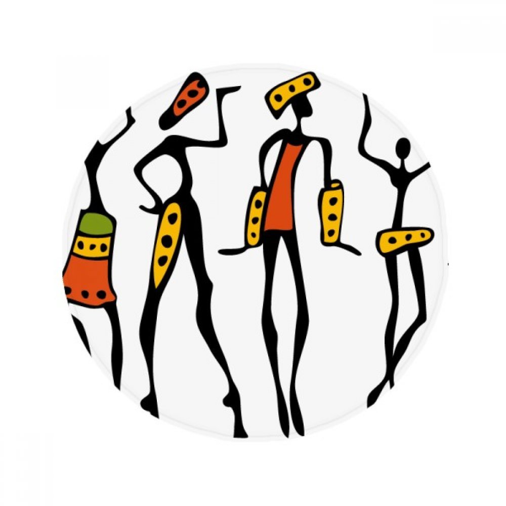 Tapis africain de cuisine et salon - Style ethnique noir 60x60cm