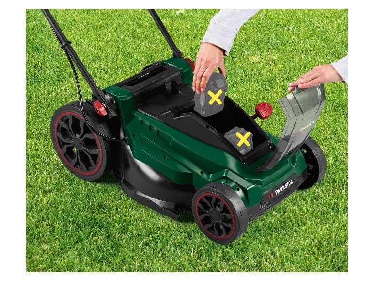 Park Side akumulatorowa kosiarka PRMA 40 E3 40 V - 580 m² tacka 50 l bezszczotkowa kompatybilna z X20V Team, baterie nie są dołączone