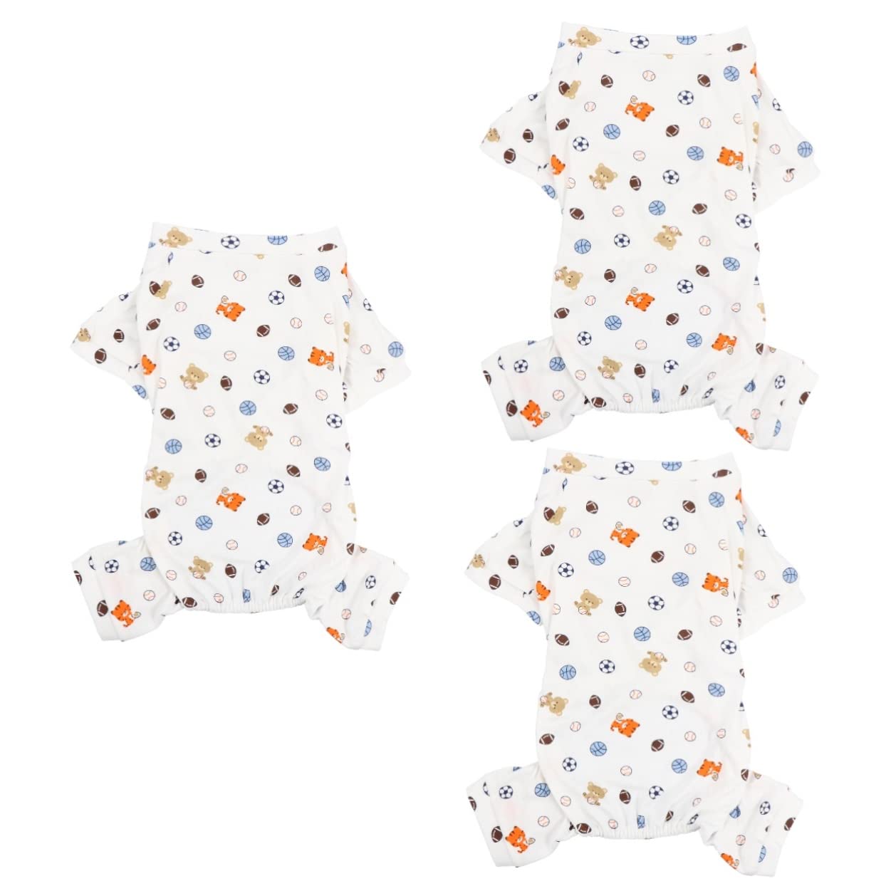 POPETPOP 3pezzi Pigiama Per Cani Traspirante Con Design Cartone Animato Abbigliamento Per Animali Domestici Per Feste Natalizie e Foto Di Famiglia