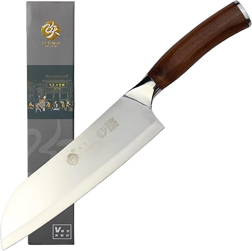 Cuchillo de chef profesional de 7.08 pulgadas, cuchillo de cocina japonés de hoja súper afilada para el hogar, restaurante, camping al aire libre