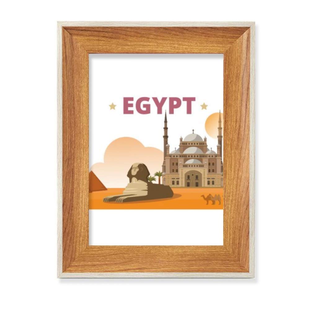 Cadre photo en bois pyramide sphinx pour embellir un bureau vide