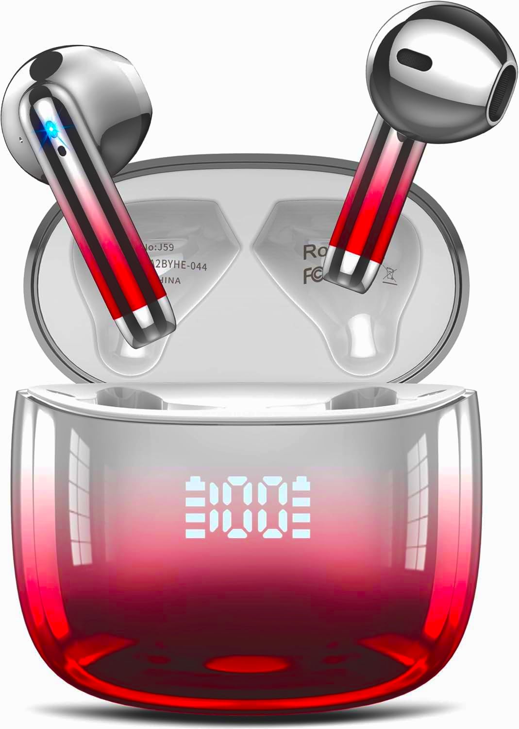 Auriculares Inalámbricos Bluetooth, Auriculares Bluetooth 5.4 Sonido Envolvente con HD Micrófono, Controlador de 14,2 mm, 48H Cascos Inalambricos con Reducción de Ruido, Pantalla LED, IP7 Impermeable — view 8