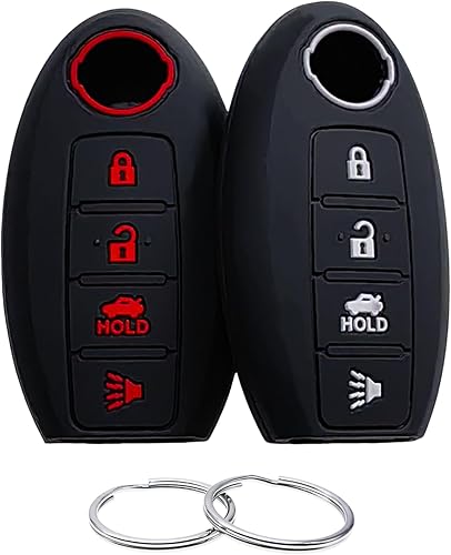 Miniatura 7 de Funda de goma de silicona compatible con Nissan 350Z 370Z Altima Armada GT-R Maxima Murano Pathfinder Rogue Select Sentra Titan Versa Note Xterra