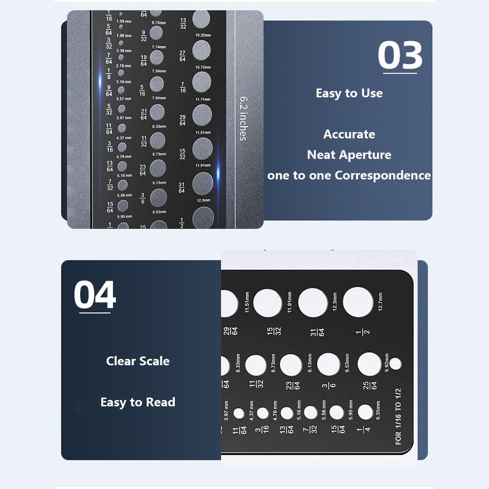 Assorts Drill Gauge Metric Standard-Made In Stainless Steel Range 1-13 Mm