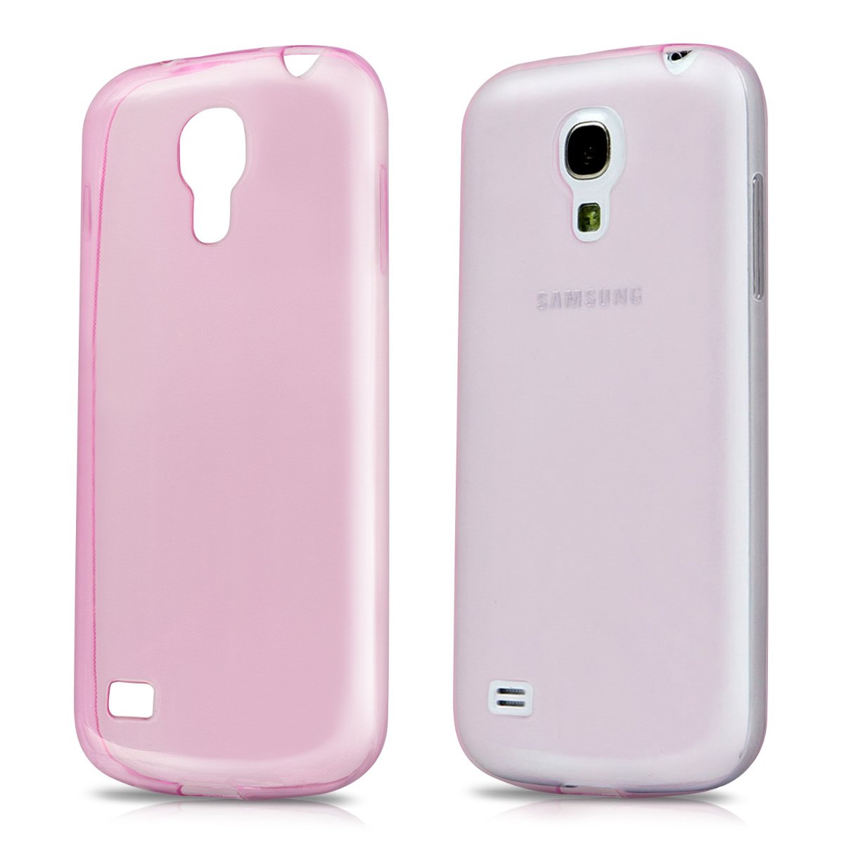 kwmobile Case Compatible with Samsung Galaxy S4 Mini - Flexible Super-Slim Mobile Cell Phone Cover - Dark Pink