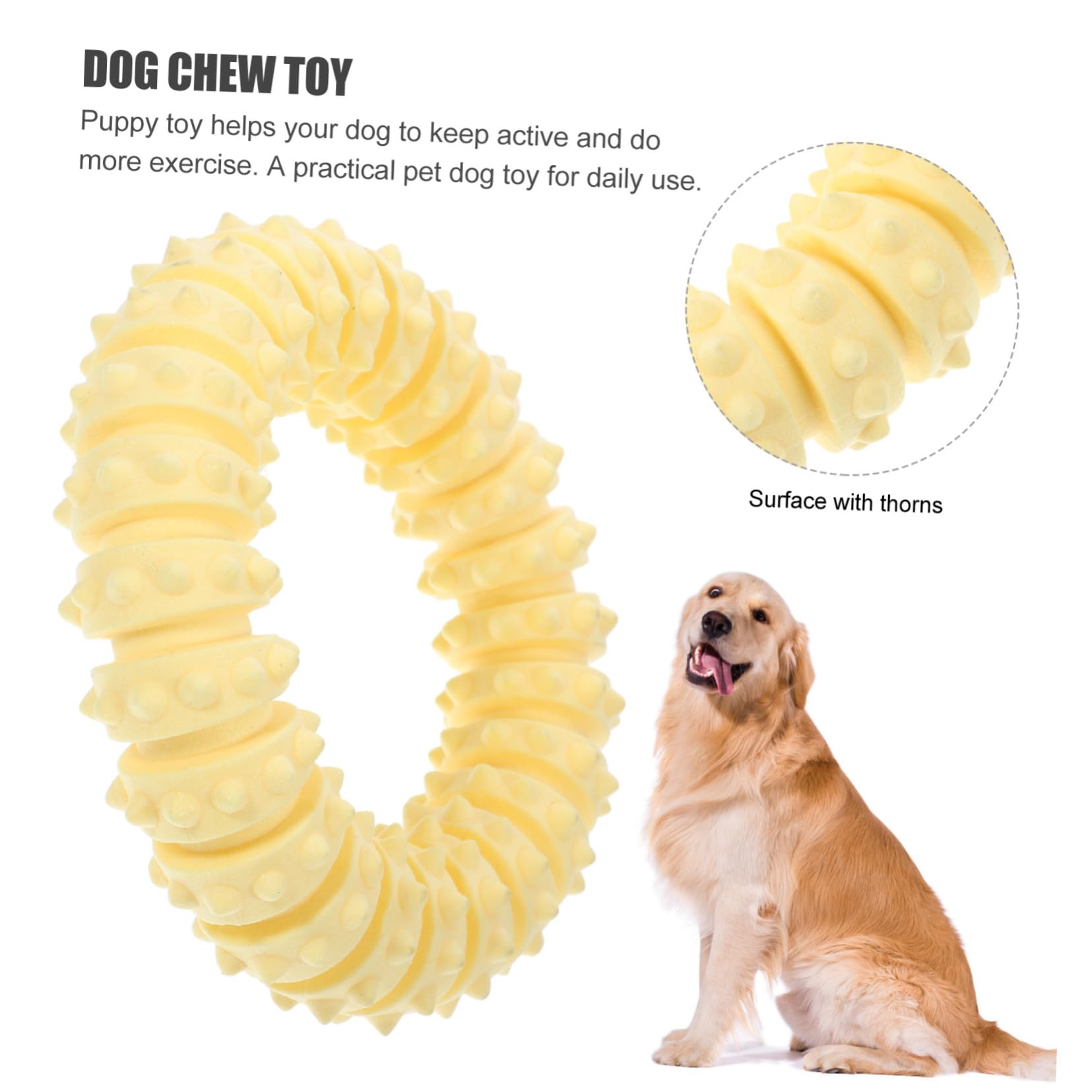INOOMP 3pezzi Giocattolo Da Masticare Per Cani Anello Morbido Per Cuccioli Stimola Gioco e Crescita Sana Attività Intelligente Giocattolo Indistruttibile Per Teething e Snack