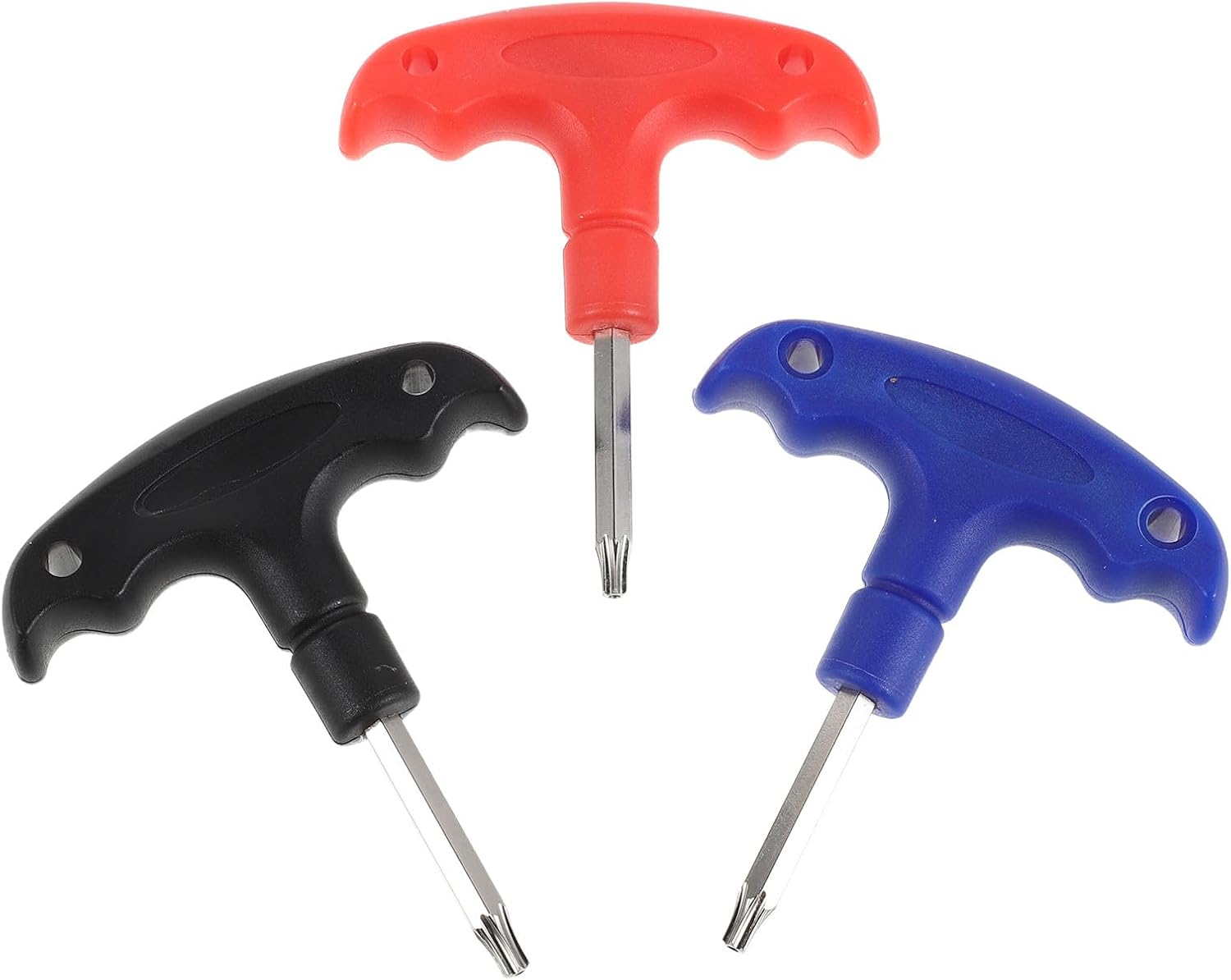WOONEKY 3pcs Adjustable Golf Tool with Plastic Handle - Metal Golf Driver Tool Driver Spike Wrench Shaft Adapter Sleeve for Club Head Adjustment Maintenance