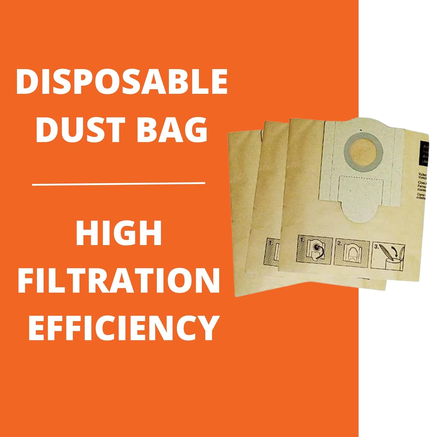 Fein Disposable Dust Bag for Two Stage Dust Collection on Turbo Vacuums - 3-Pack - 69908195015