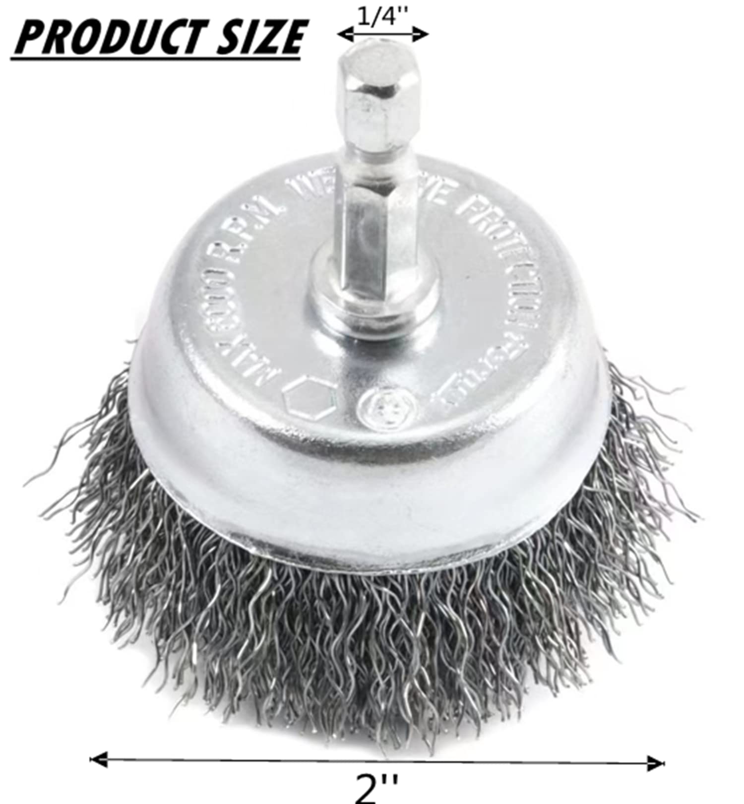 Wenora Lot De 4 Brosses Métalliques Pour Perceuse Avec Tige