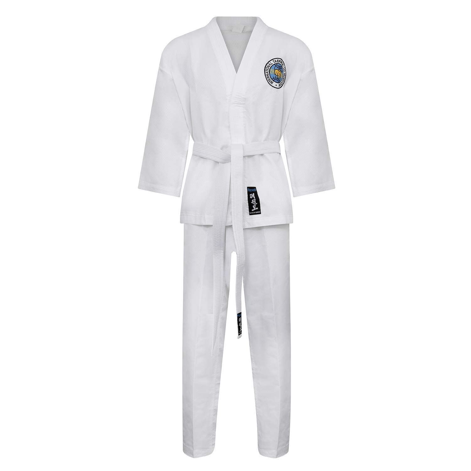 Playwell Elite Ultra Licht Itf Taekwondo Student Performance Kämpfer Anzug - Weiß, 170cm
