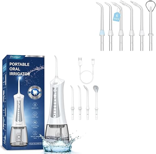 Juego de 6 puntas de repuesto y hilo dental de agua, paquete de 10 puntas adecuadas para diversas necesidades de limpieza, para toda la familia