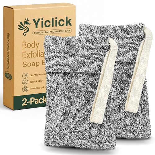 Yiclick Soap Bag 2 Pack Bar Soap Pouch Soap Saver Bag Exfoliating Mesh Soap Bag for Shower Soap Bags for Soap Bars Soap Bar Loofah Pouch Soap Travel Case Dishes Box Container for Men Women