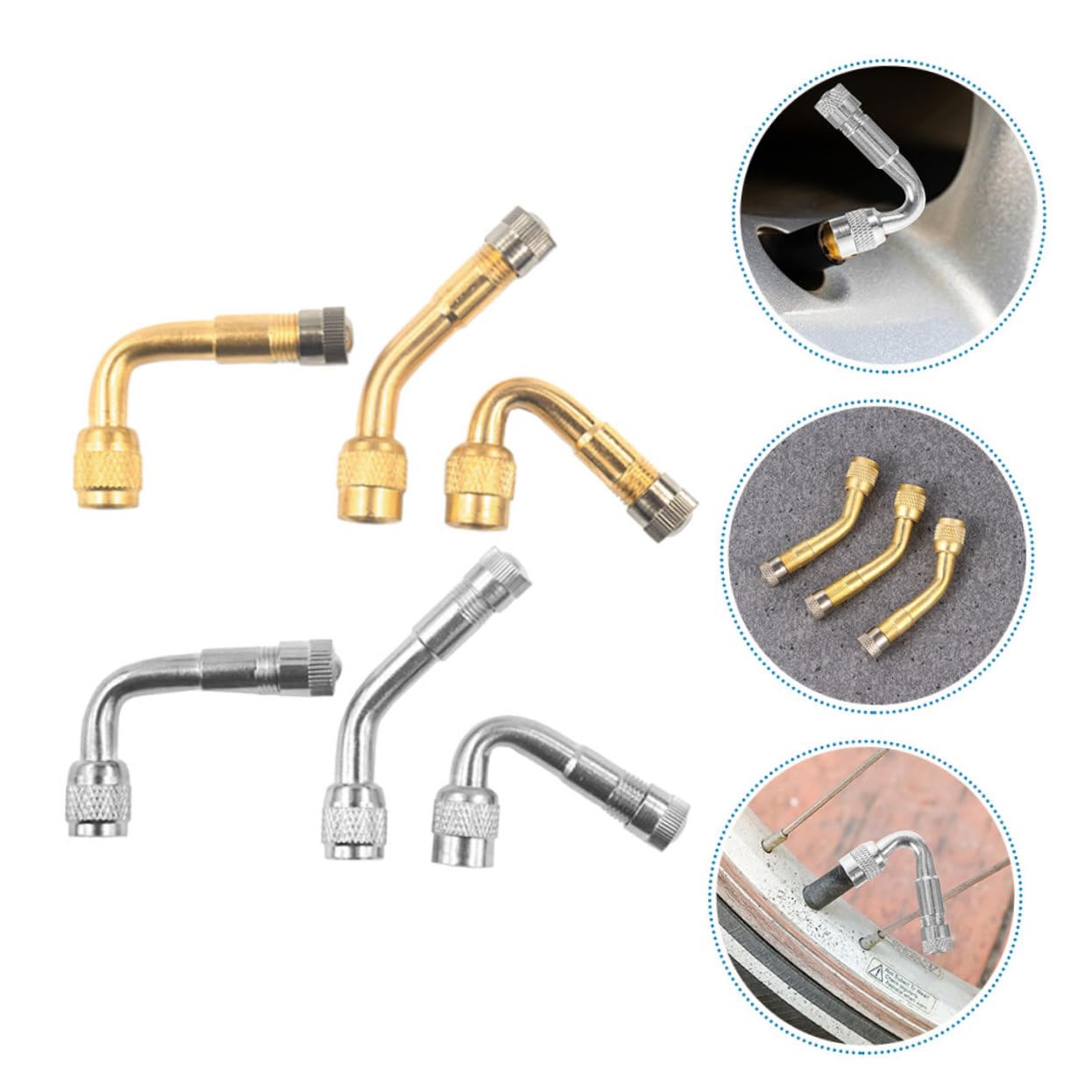 SOLUSTRE 30pièces Rallonges De Valves De Pneus Extensions De Tige pour Gonflage Accessoires Universels pour Voitures Et Vélos