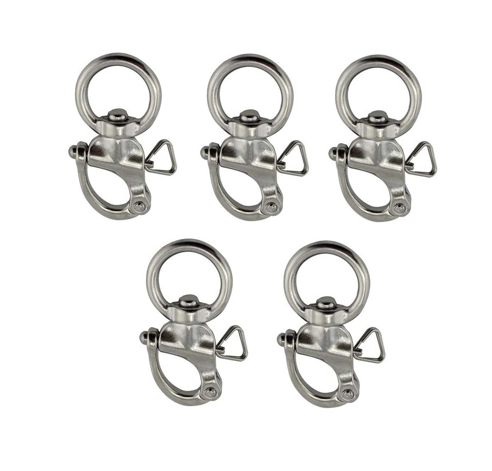 5 szt. stal nierdzewna 316 zatrzask 65 mm 76 mm szybkozłączka zatrzaskowa ze stali nierdzewnej do zastosowań morskich pod obciążeniem do bransoletek