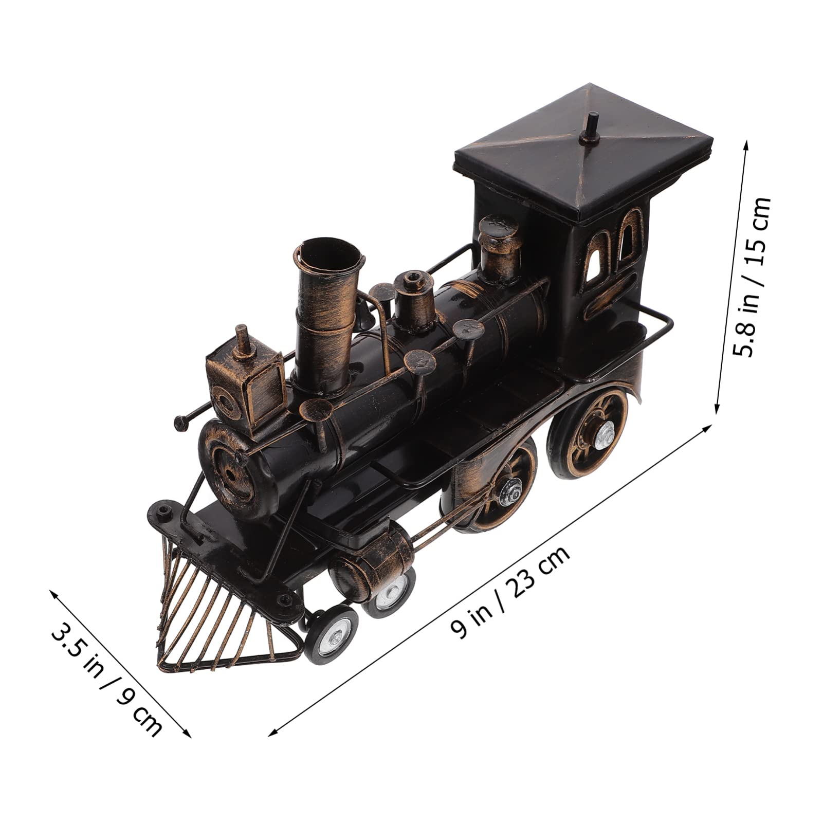 Cabilock 1Pc Retro Loco Ornament Steam Locomotive Model for Home Decoration Office Decor Play and Photography Display