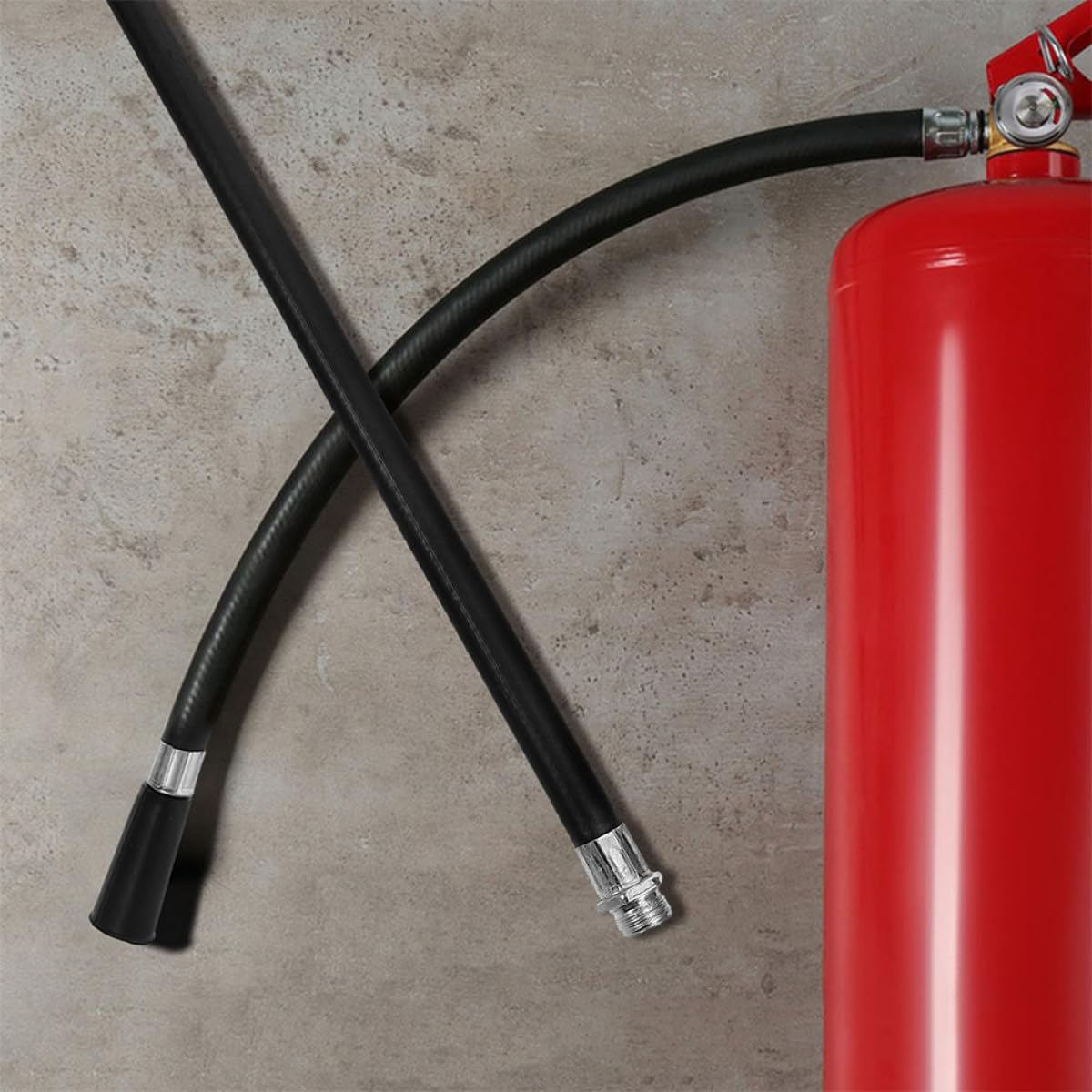 Gummi Feuerlöscher Schlauch 19,7 Zoll Trockenpulver Ersatzrohr Flexibler Sprühschlauch für Notfalleinsatz Zuhause und Büro
