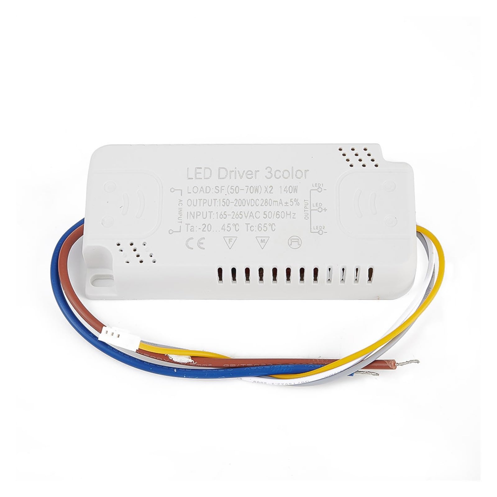Uscita Driver LED 36-85 V 8-24 W 20-40 W 30-50 W 40-60 W 50-70 W trasformatore di illuminazione di potenza Adattatore luce LED 280 mA(8-24W X2)