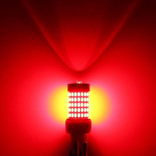 Miniatura 5 de PHINLION 7440 7443 Bombillas LED rojas de luz trasera de freno, 2800 lúmenes, súper brillante, 3014 103-SMD 7441 7444, bombilla LED para parada de