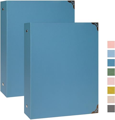 Miniatura 35 de Carpeta de tres anillos con portapapeles, cubierta de lino, carpeta portapapeles de 1 pulgada para papel de 8.5" x 11", 2 bolsillos interiores