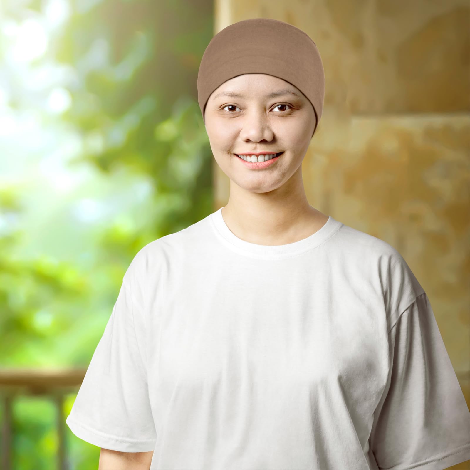 Lot de 4 bonnets de chimio pour femme - Bonnets de chimio - Bonnets de sommeil contre la perte de cheveux