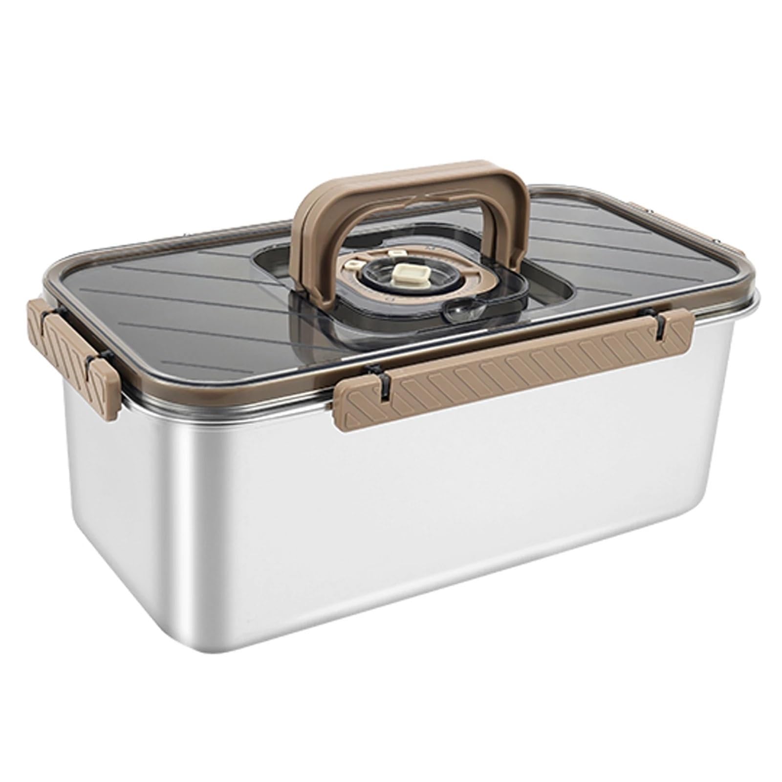 Scatola for pane in acciaio inossidabile da 5,8 litri con maniglia Registrazione del tempo Contenitori sigillati for alimenti Contenitore for pranzo cucina a buffet per Pane