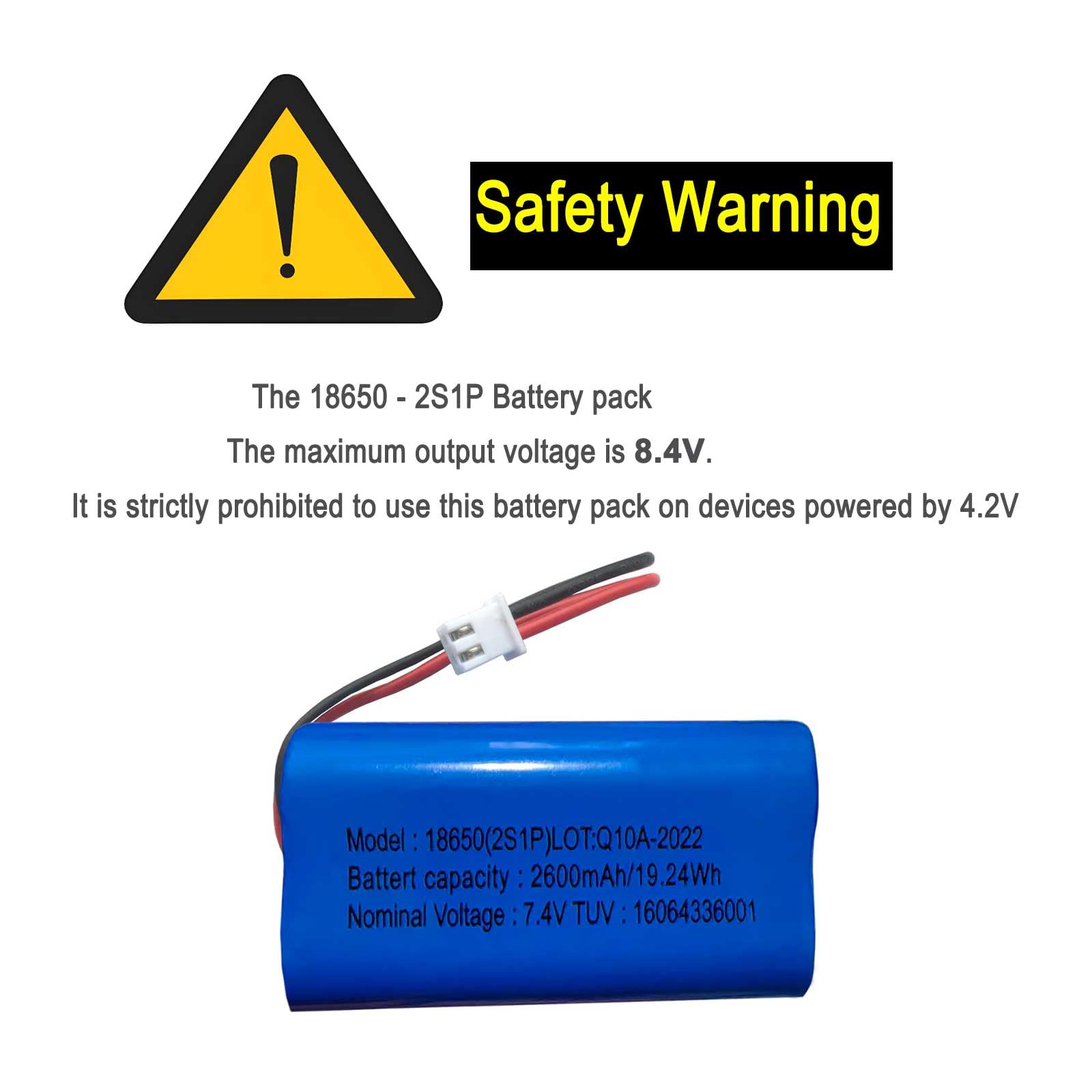 Amazon.com: AOLIKES 7.4v 18650 2s1p 2600mAh Rechargeable Li-ion