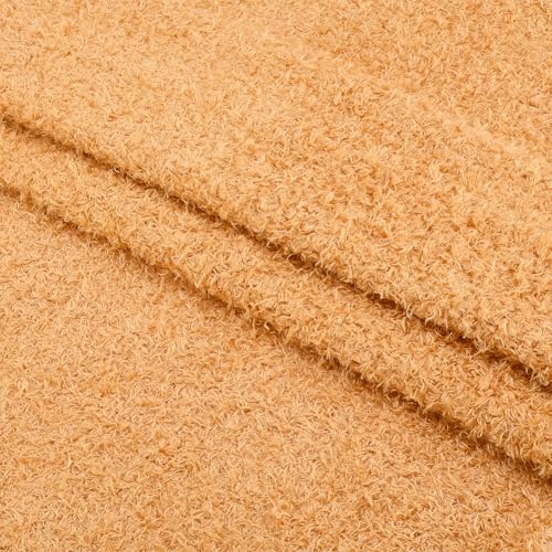 WEBEEDY 1 Yard Teddy Bears Fabric 61 Inch Wide Soft Plush Furry Cloth for Dolls Rugs Mats Gift,Faux Fur Fabric for Clothing & Accessories Winter Wear...