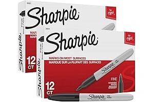 24-Pack of Sharpies Fine Point Permanent Black Markers