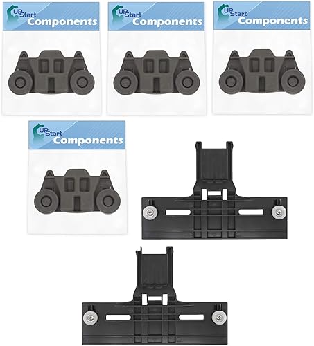 2 W10350376 regulador superior de bastidor y 4 W10195416 rueda inferior para lavavajillas de repuesto para KitchenAid KUDS30IXSS9 lavavajillas