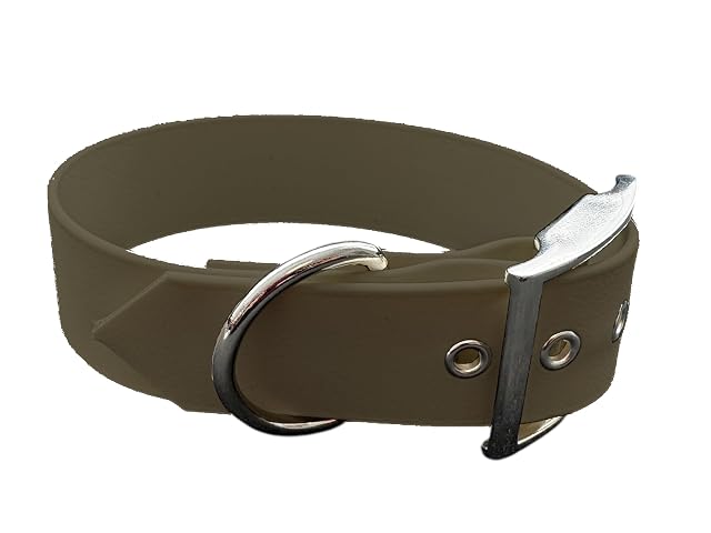 L'Atelier du Fourmilier - Collar de material BioThane, ancho grande, color a elegir, Tour de cou: 40-45 cm…