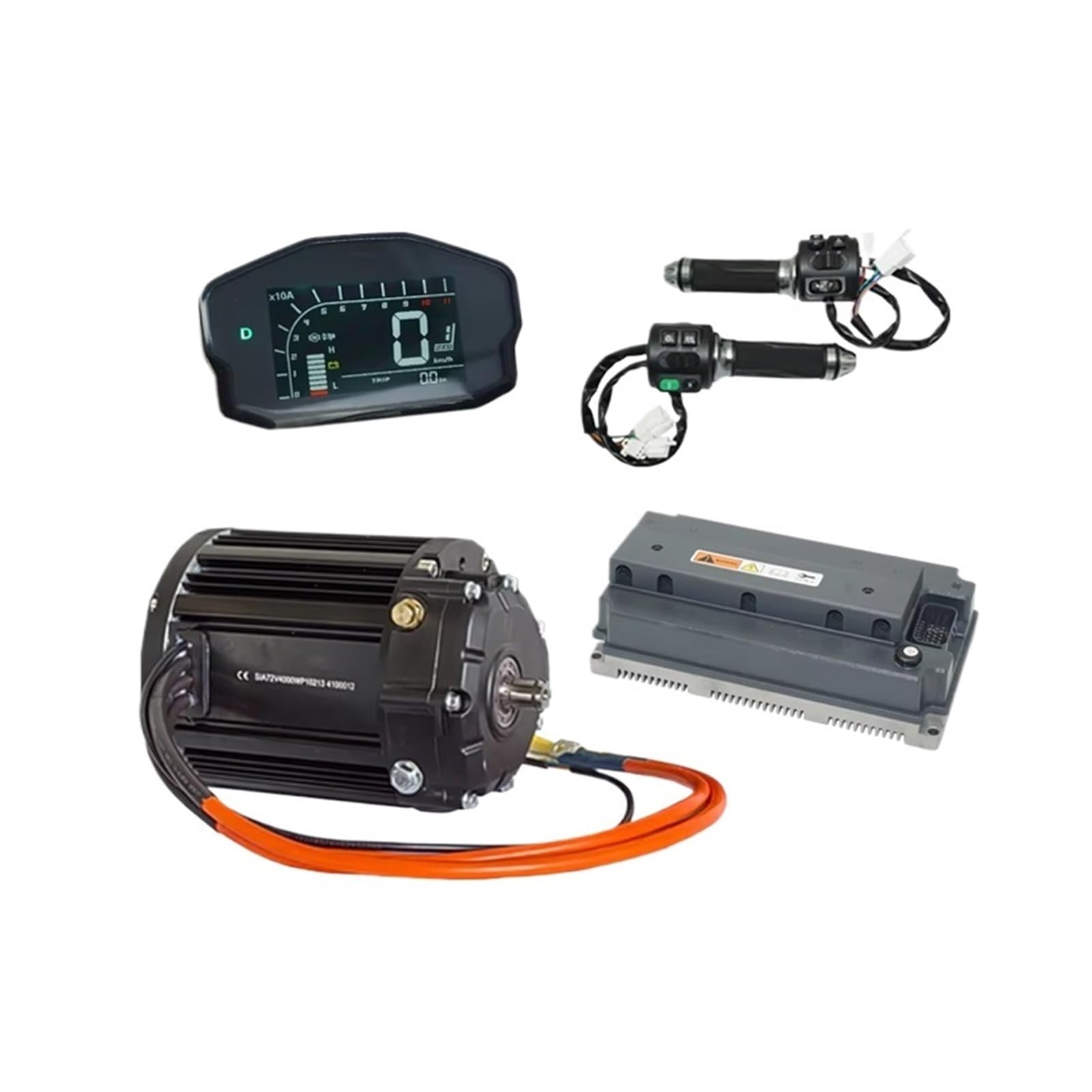 Hub Motor QS138 90H V3 4000W 7200rpm Mid Drive Motor Kit 1:2.35 Geared Box with EM200-2SP 200A/600A Controller