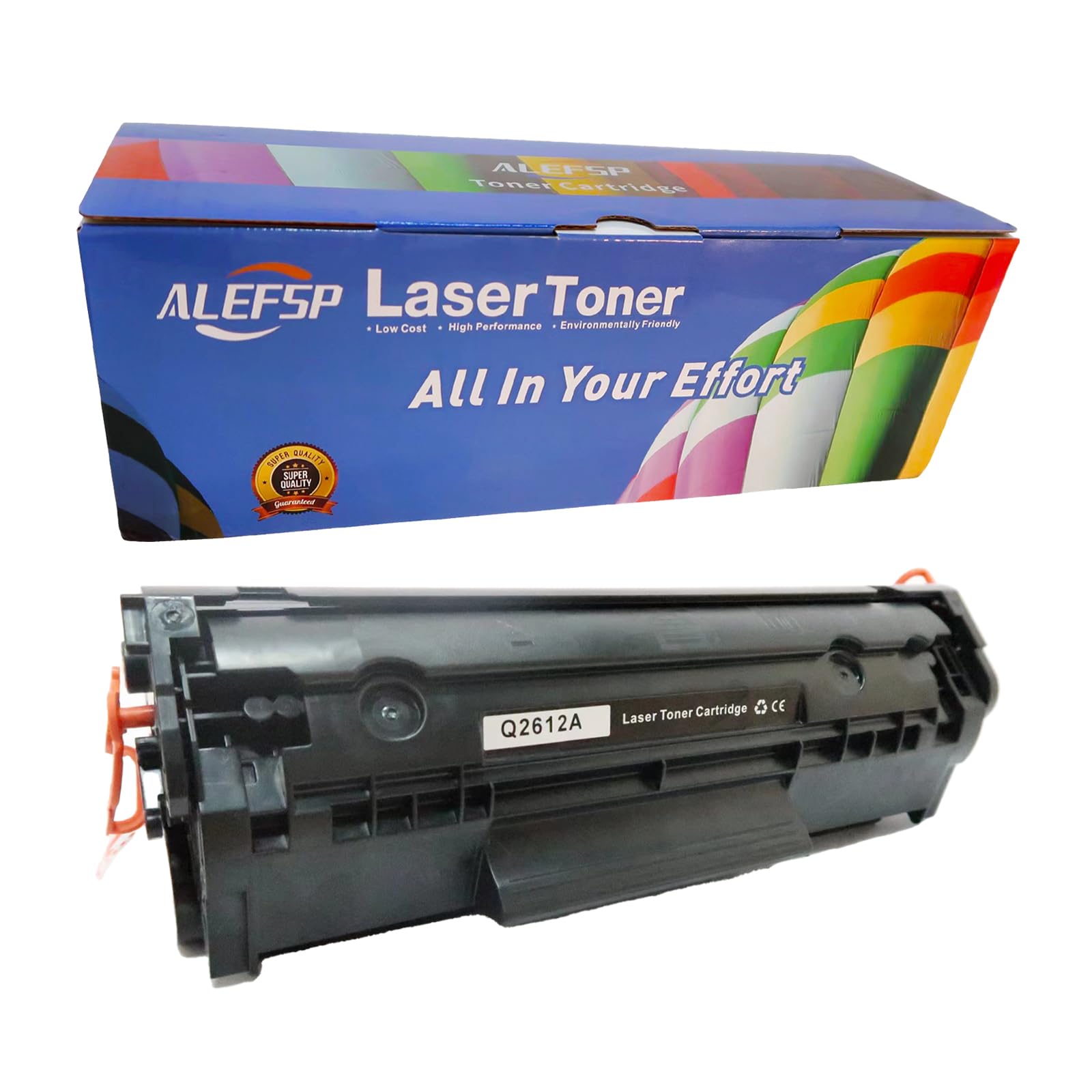 ALEFSPCompatible Replacement 12A Q2612A Toner Cartridge Used for HP 1010 1012 1015 1018 1020 1022 3015 3020 3030 3050 3052 3055 M1005 M1319F (1-Pack Black)