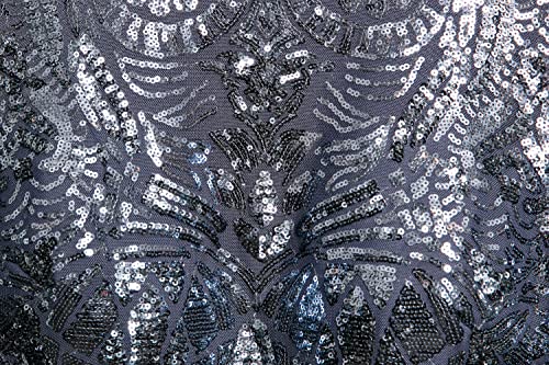 Image of Alex Evenings Women's Long Stretch Sequin Bodice Mother of The Bride Dress with Empire Waist (Petite and Regular Sizes)