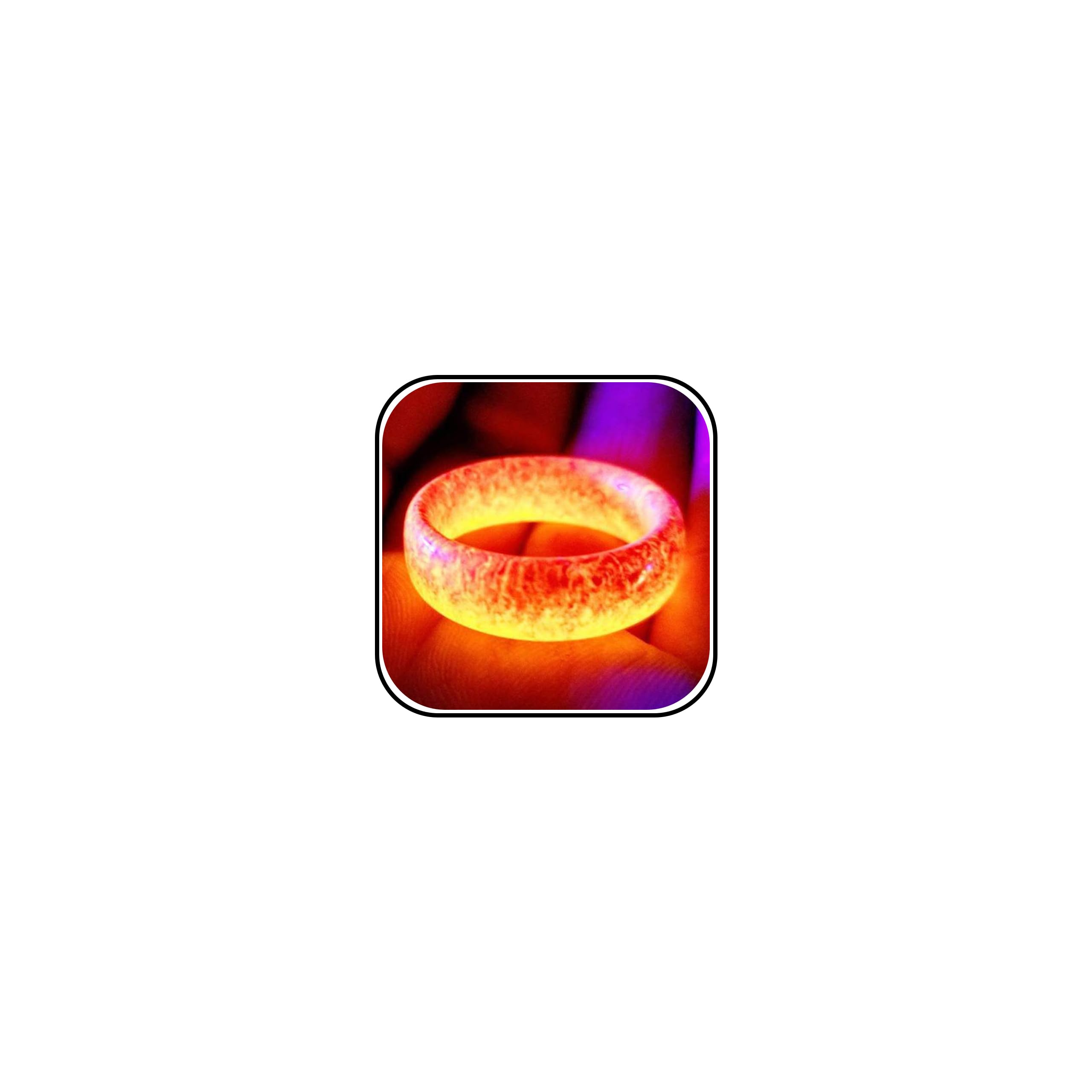 Venus Orb Ring for Men, Luminous Glow Rings Glowing in the Dark Rings Cute Simple Glow Resin Rings Aesthetic for Women Jewelry Gifts-image-32